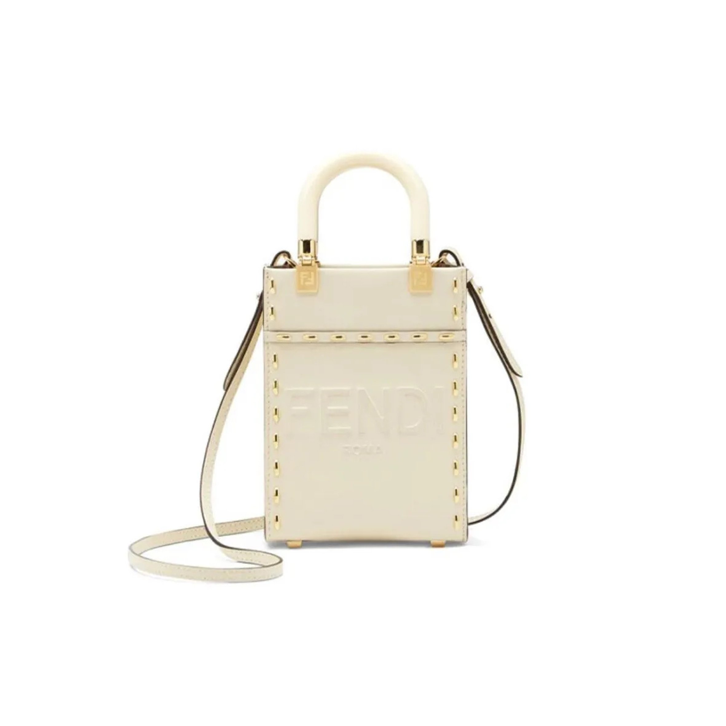 F**di sunshine mini tote shoulder crossbody bag 8bs051ahn3f1fir (18*13*6.5cm)